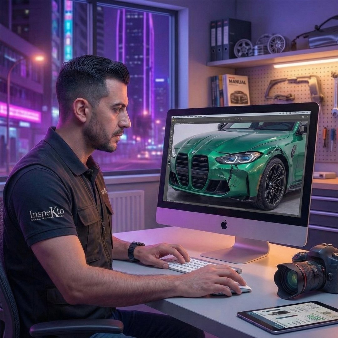 Kfz Gutachter erstellt in seinem Büro das Kfz-Gutachten in Berlin Hakenfelde